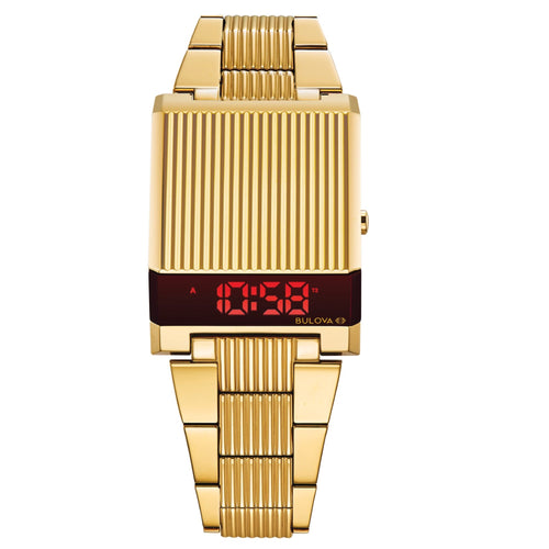 Stainless Steel Gold Watch Bulova Computron