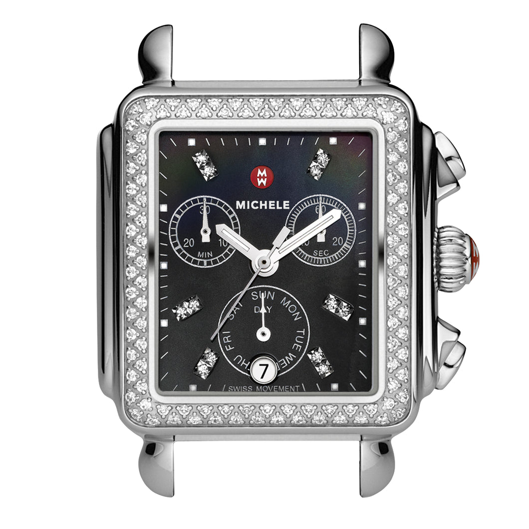 Signature Deco Diamond, Black Diamond Dial Watch Head